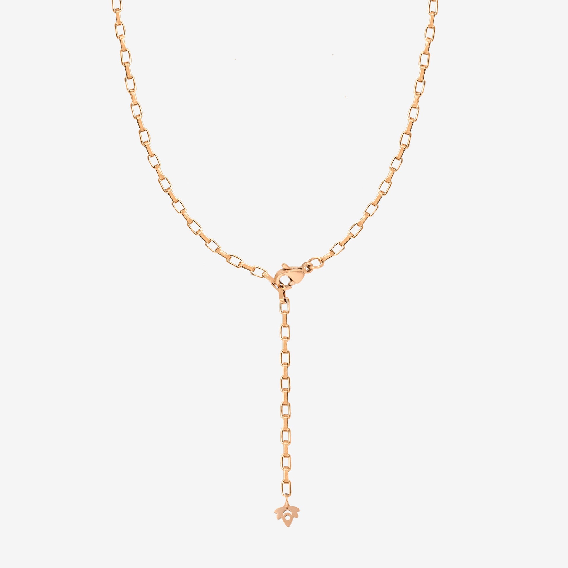Square Y Box Chain Rose Gold