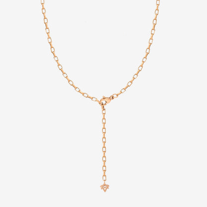 Square Y Box Chain Rose Gold