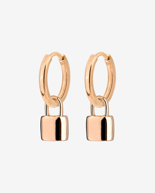 Lock in Hoop Set Small Rose Gold