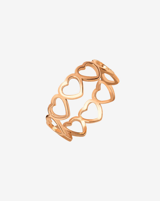 Heart in Heart Ring Rose Gold