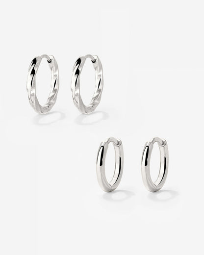 Soft 'n' Subtle Hoop Bundle Silver
