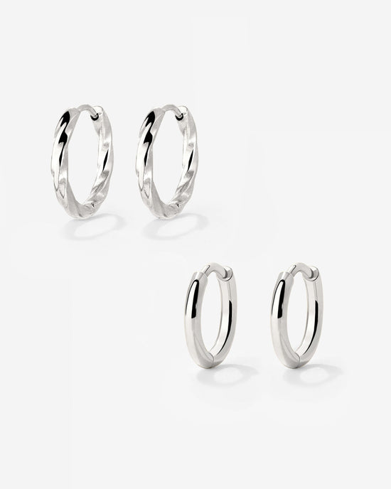 Soft 'n' Subtle Hoop Bundle Silver