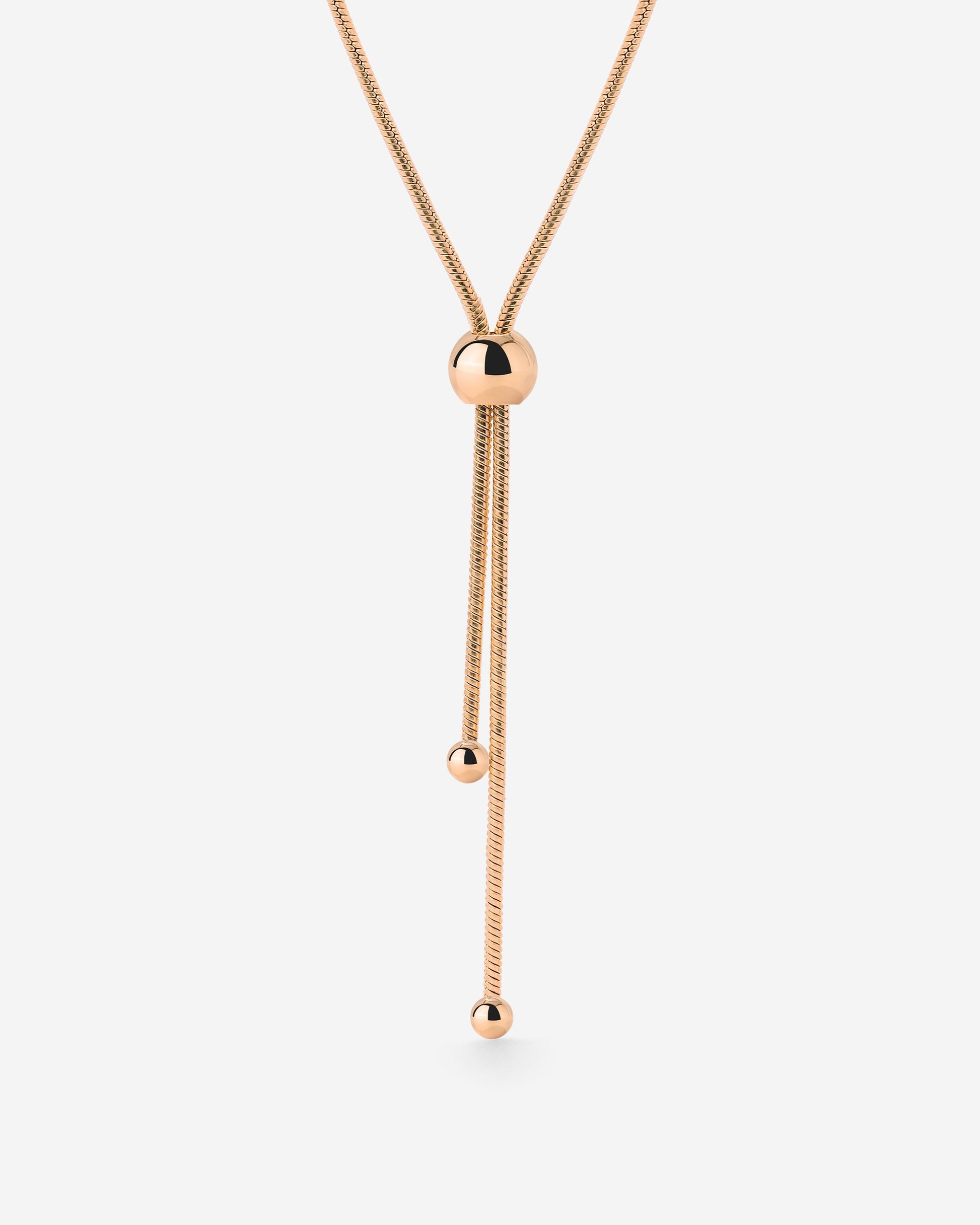 Simple Elegance Y-Necklace Rose Gold