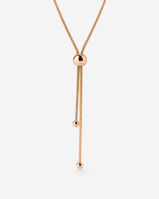Simple Elegance Y-Necklace Rose Gold