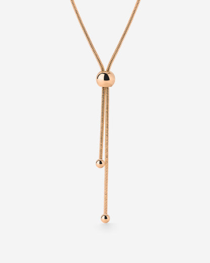 Simple Elegance Y-Necklace Rose Gold