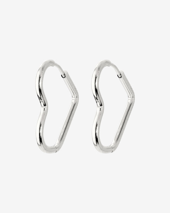 Heartily Hoops Small Silver