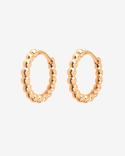 Pellet Hoops Rose Gold