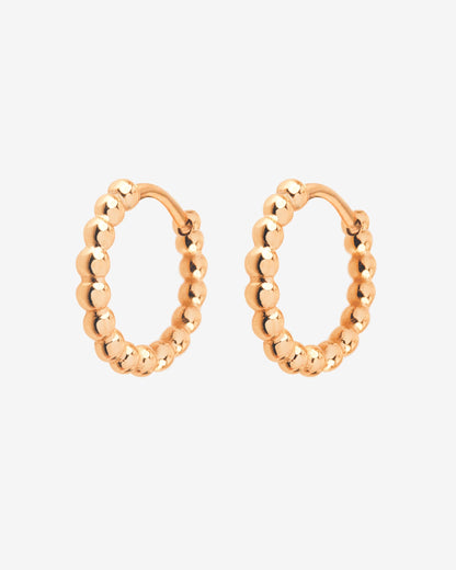 Pellet Hoops Rose Gold