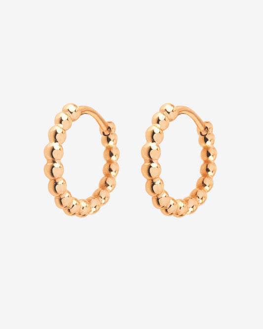 Pellet Hoops Rose Gold