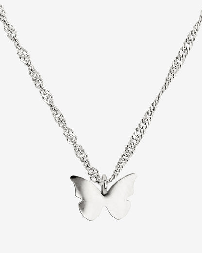 Flutterby Necklace Silver