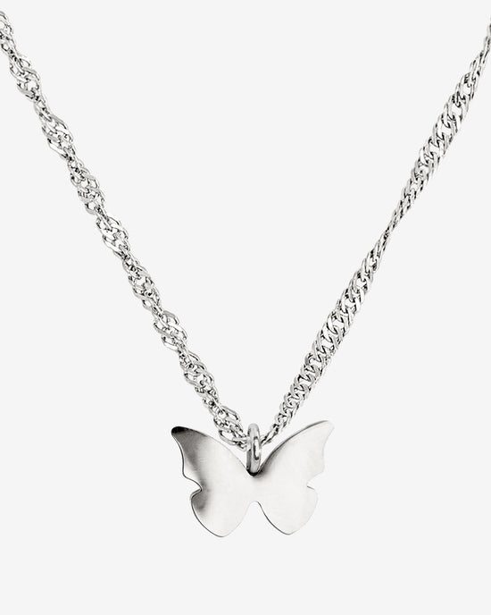 Flutterby Necklace Silver