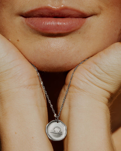 Zodiac Necklace – Libra Silver