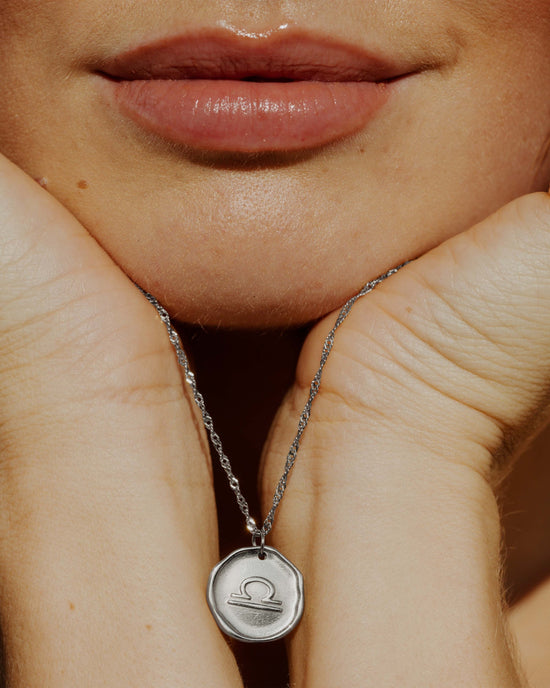 Zodiac Necklace – Libra Silver