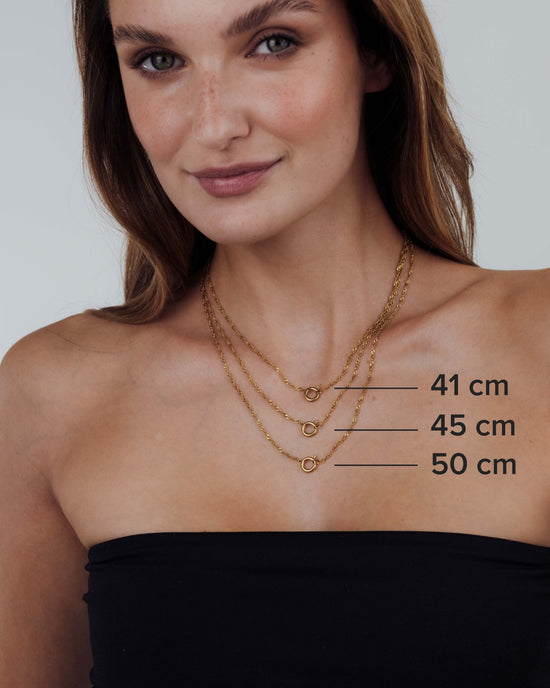 Singapore Chain Charm Necklace Set