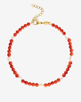 Coral Color Anklet Gold