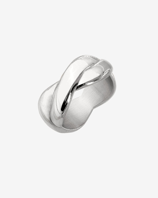 Female DNA Ring Silver