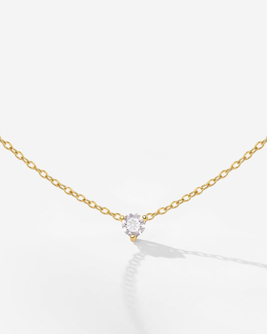 Solitaire Stone Choker gold