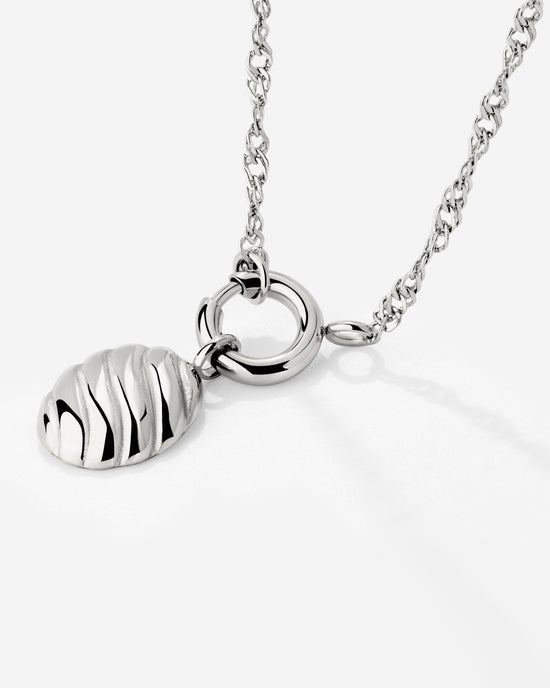 Serenity Singapore Chain Necklace Set Silver