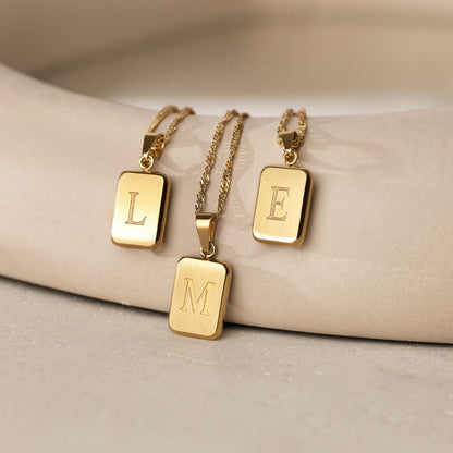 Letter Necklace Gold