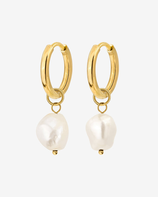 Pearly Hoop Set Gold