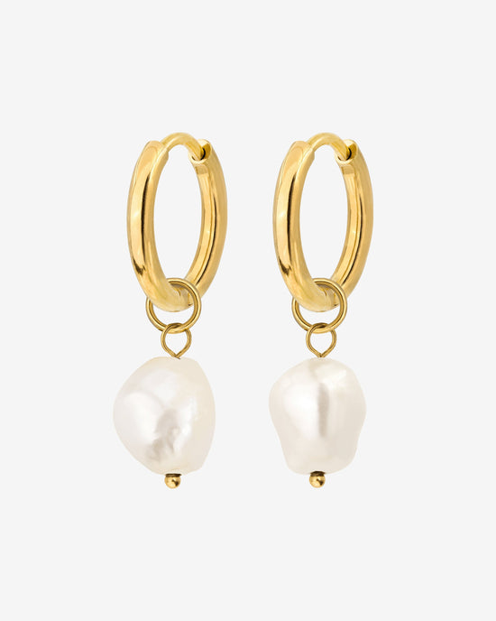 Pearly Hoop Set Gold