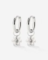Daisy Hoop Set Small Silver