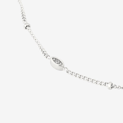 Sparkling Eyes Anklet Silver