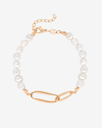 Fluidity Pearl Bracelet Rose Gold