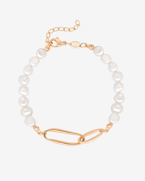 Fluidity Pearl Bracelet Rose Gold