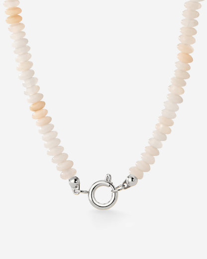 Blushstone Charm Necklace Silver