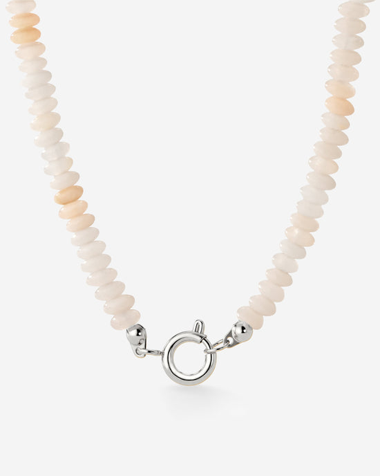 Blushstone Charm Necklace Silver