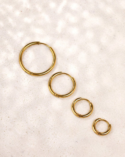Clean Hoop Set Small Rose Gold