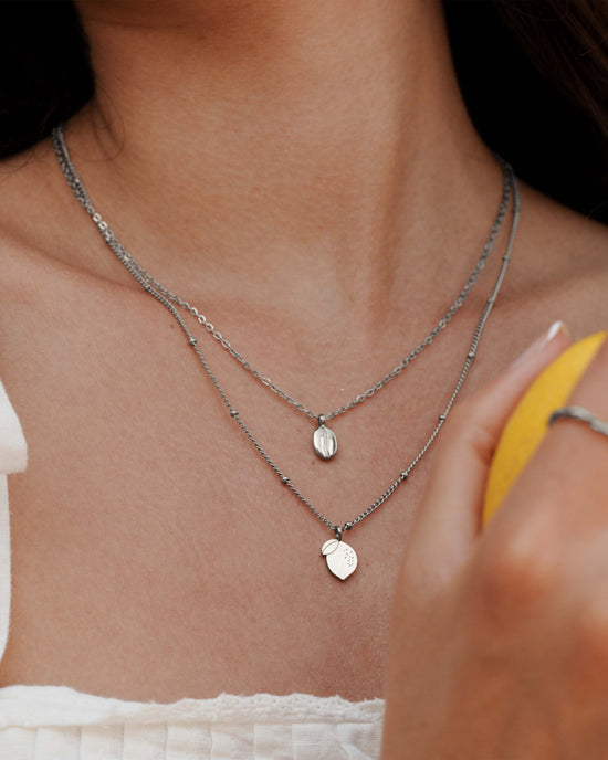 When Life gives you Lemons Necklace Silver