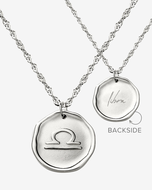 Zodiac Necklace – Libra Silver