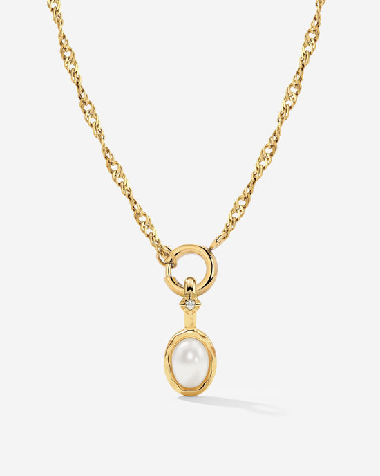 Glazed Singapore Chain Necklace Set Gold