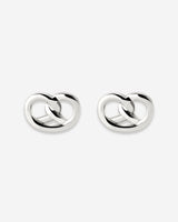 Pretzel Babe Studs Silver