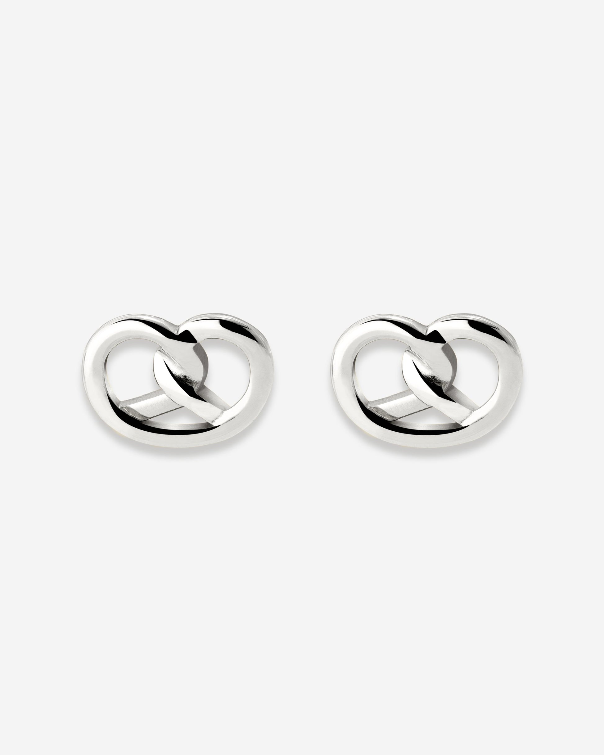 Pretzel Babe Studs Silver
