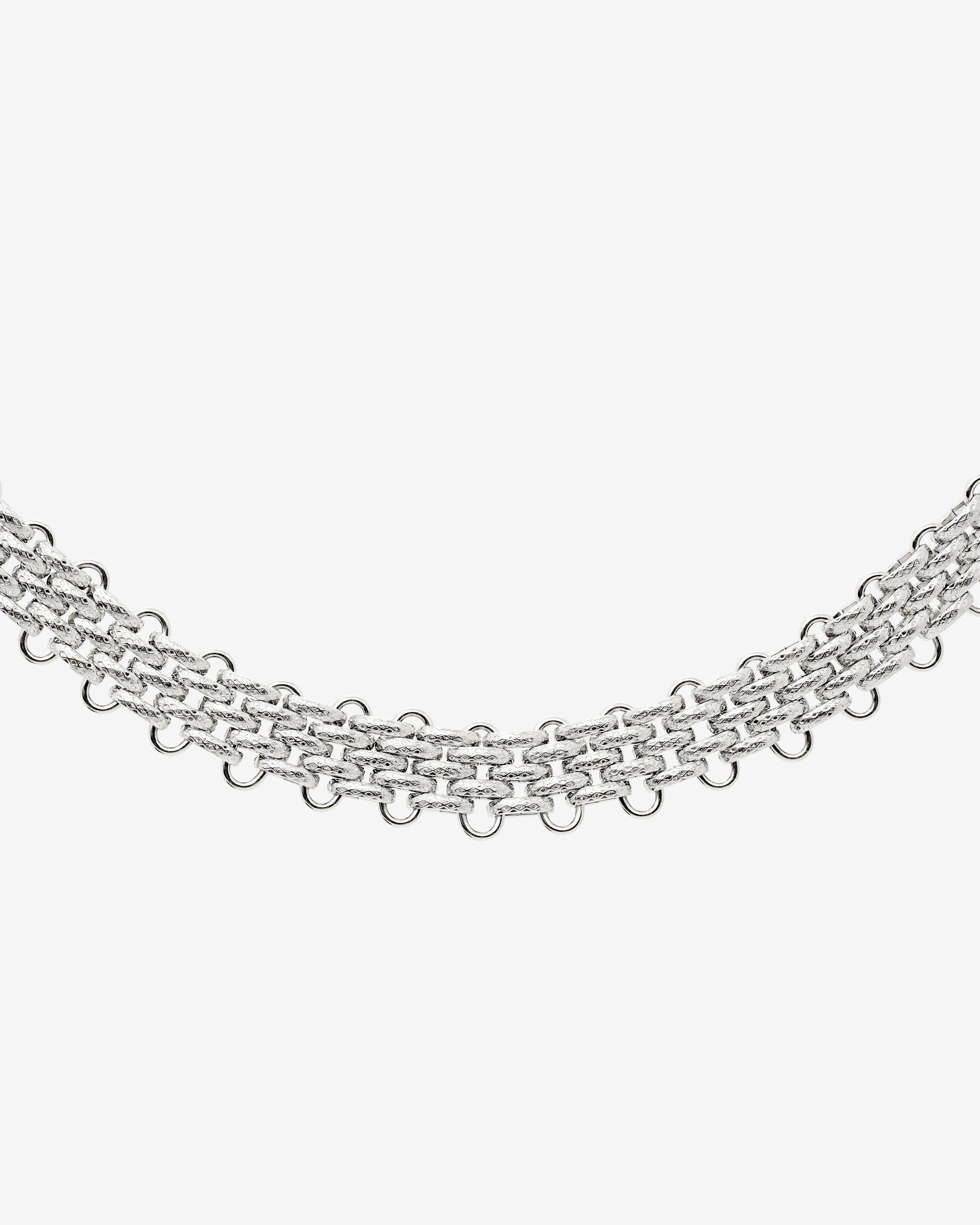 Bold Mesh Necklace Silver