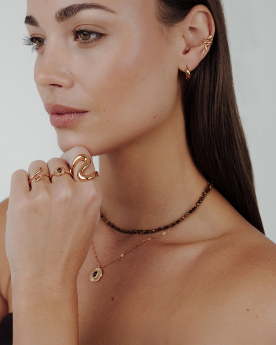 Slim Snake Ring Rose Gold