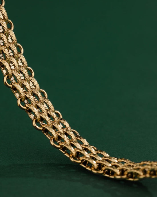 Bold Mesh Necklace Rose Gold