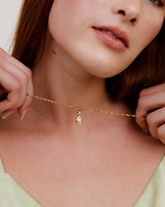 Glazed Singapore Chain Necklace Set Gold