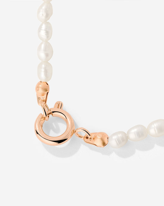 Pearly Charm Necklace Rose Gold