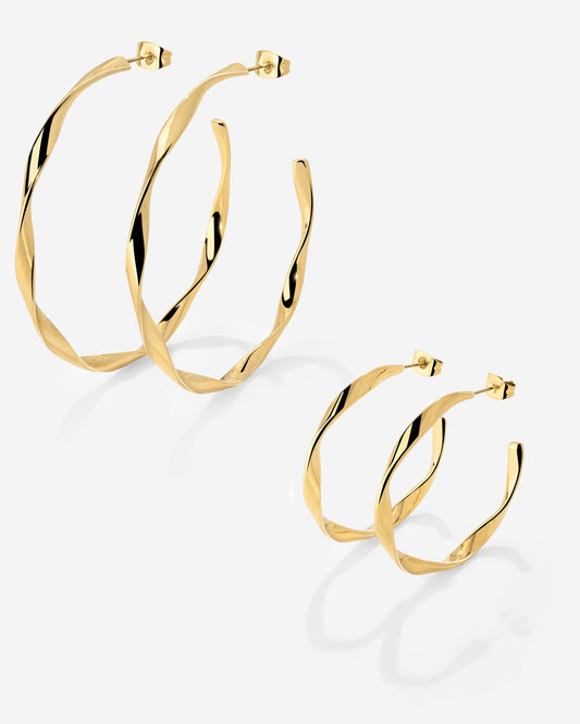 Sahira Hoop Bundle gold