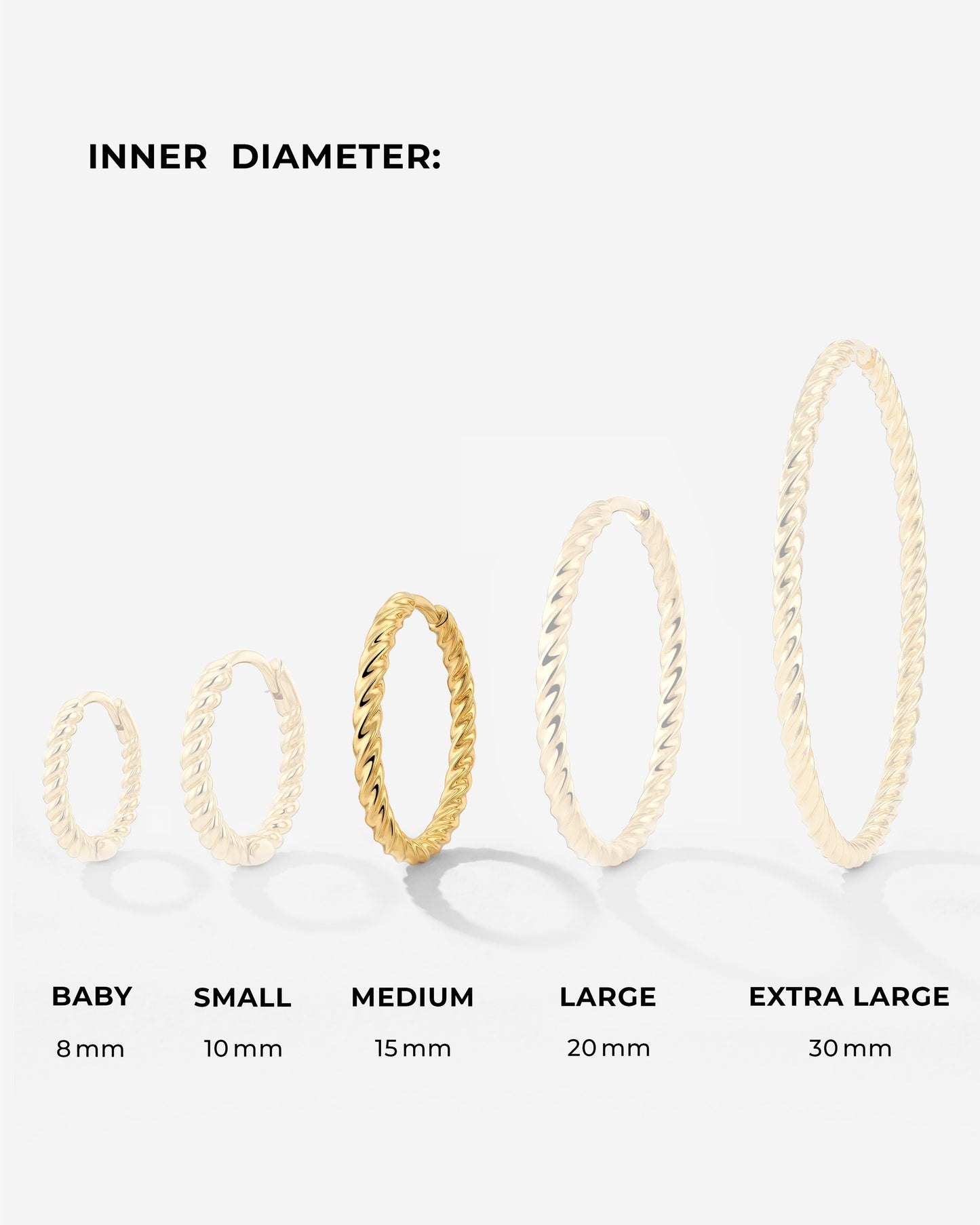 Twisted Hoops Medium Silver