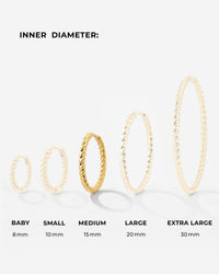 Twisted Hoops Medium Rose Gold