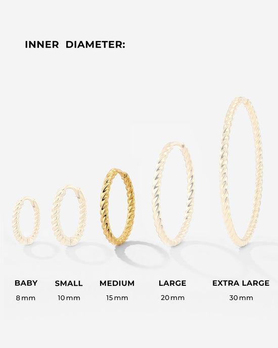 Twisted Hoops Medium Rose Gold