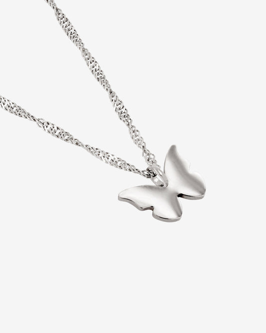 Flutterby Necklace Silver