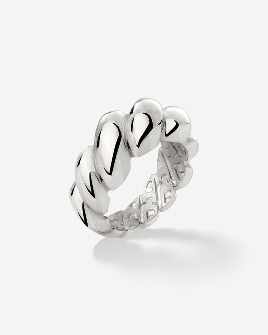 Bold Twist Ring Silver