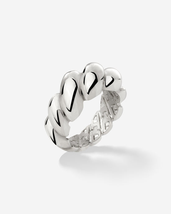 Bold Twist Ring Silver