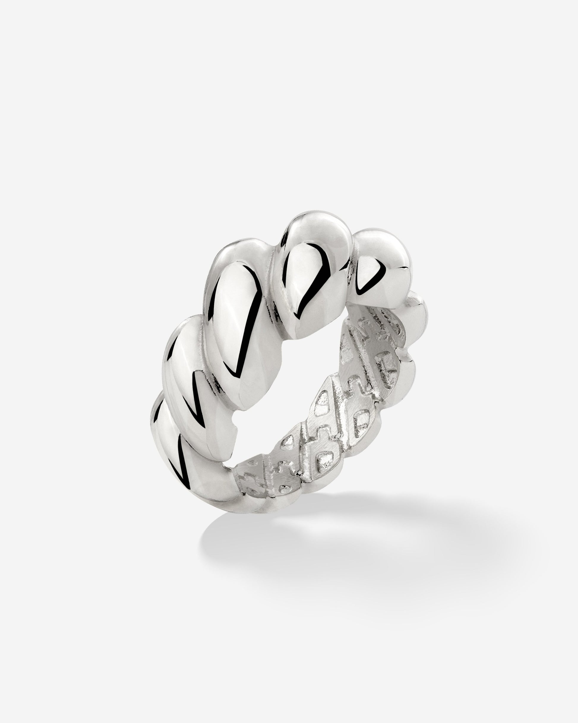 Bold Twist Ring Silver